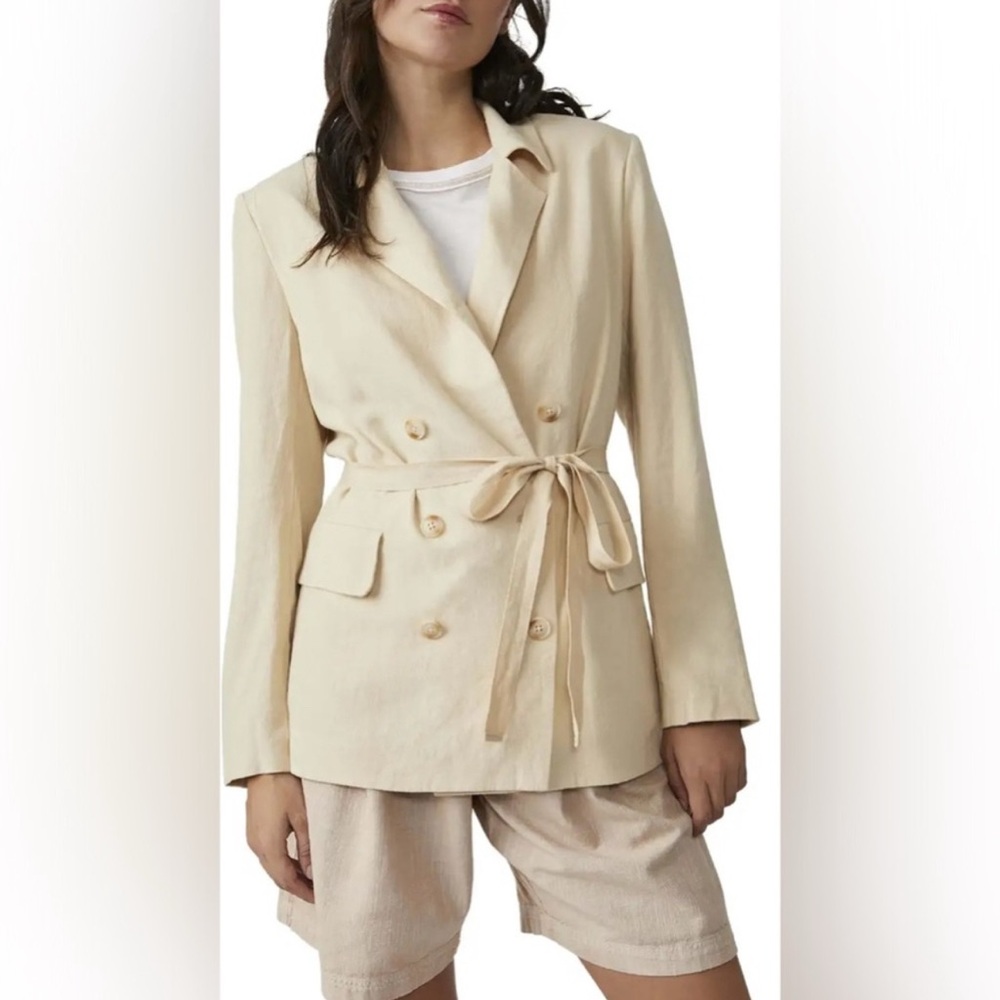 Free People Olivia Linen Blazer Size Small